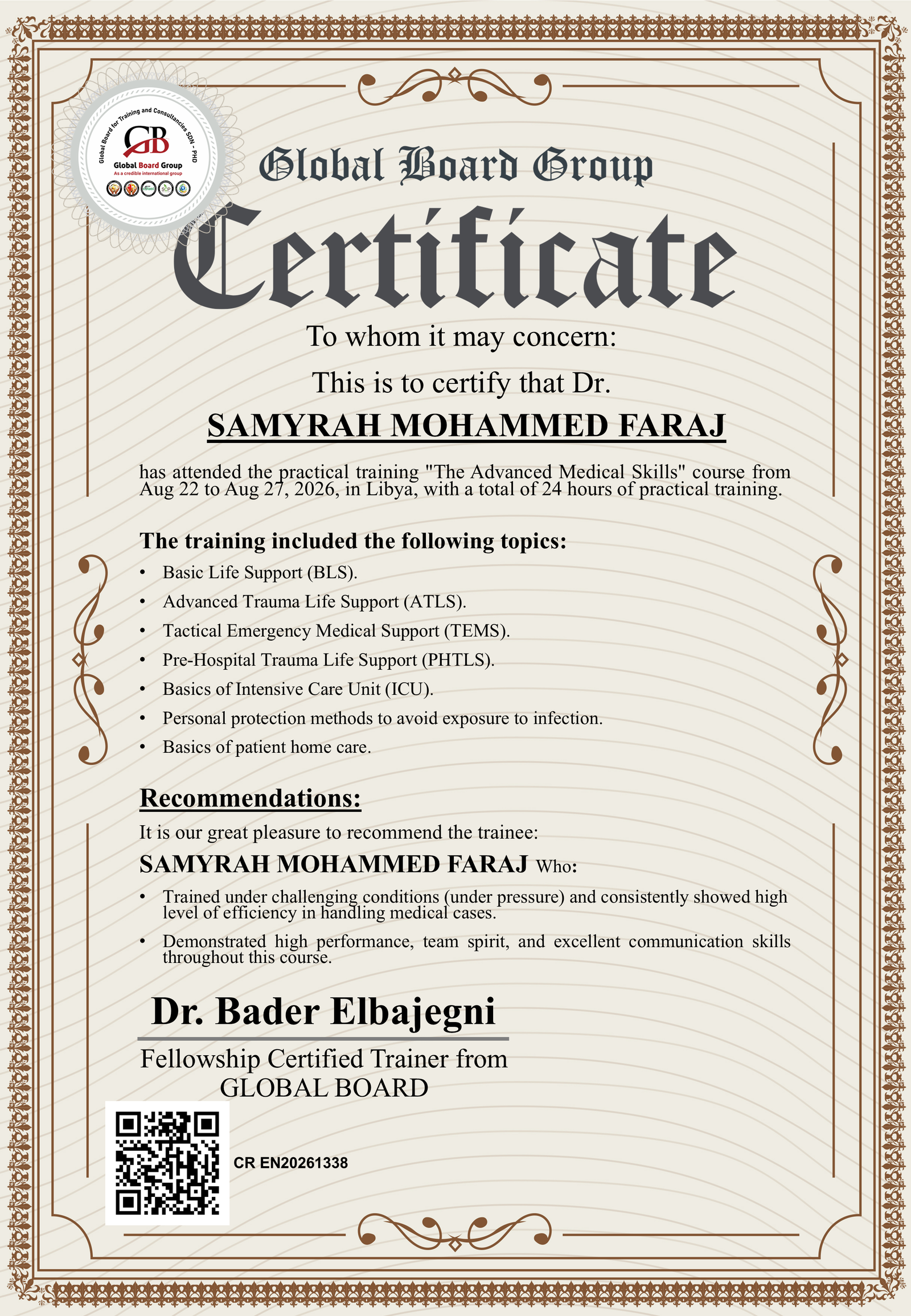 CR EN20261338 – Samyrah Mohammed Faraj